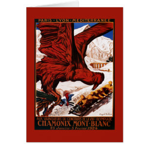 Affiche olympique de 1924 jeux d'hiver