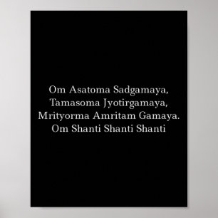 Affiche Om Asatoma Sadgamaya Méditation et mantra de prièr