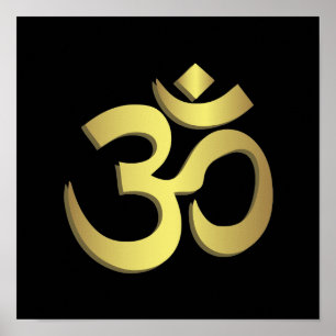 Affiche Om ( Aum ) Namaste yoga symbol