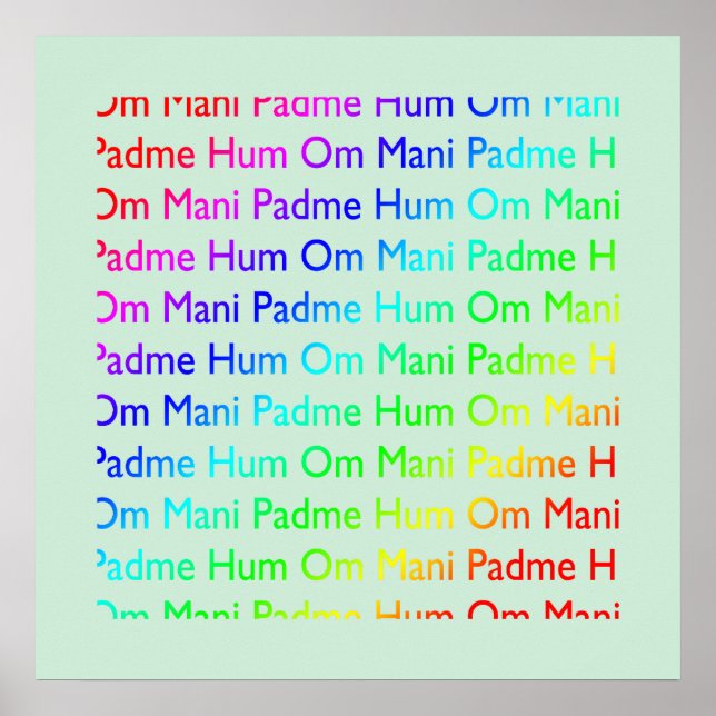 Affiche Om Mani Padme Hum Print (Devant)