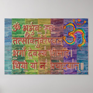 Affiche OM Mantra Gayatri