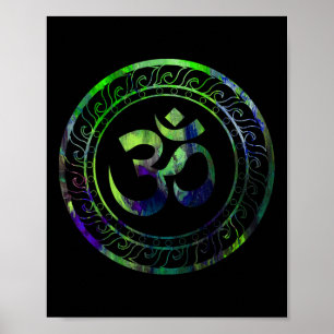 Affiche Om Ohm Aum symbole du bouddhisme Yoga Sanskrit _1