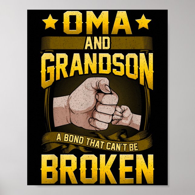 Affiche Oma And Grandson A Bond That Can't Be Broken Shirt (Devant)