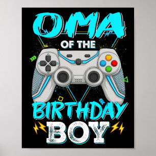 Affiche Oma De L'Anniversaire Jeu Vidéo Correspondant Garç