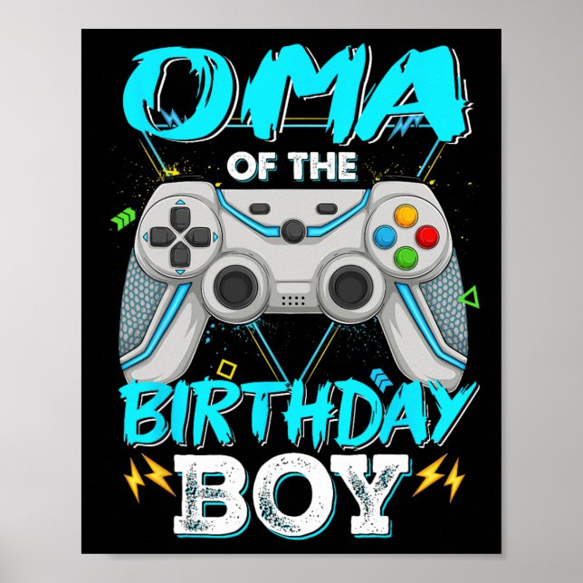 Affiche Oma De L'Anniversaire Jeu Vidéo Correspondant Garç (Devant)