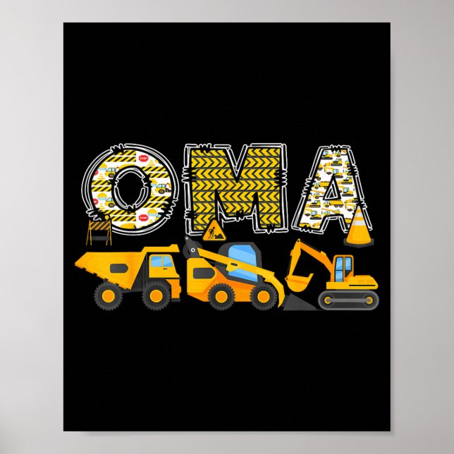 Affiche Oma engin de construction enfants famille appariée (Devant)