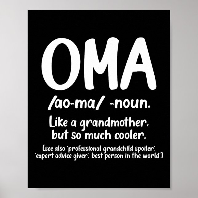 Affiche Oma Grand-Mère Fête des mères Tee Oma Définition D (Devant)