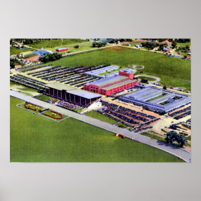 Affiche Omaha Nebraska Ak Sar Ben Race Track et Coliseum (Devant)