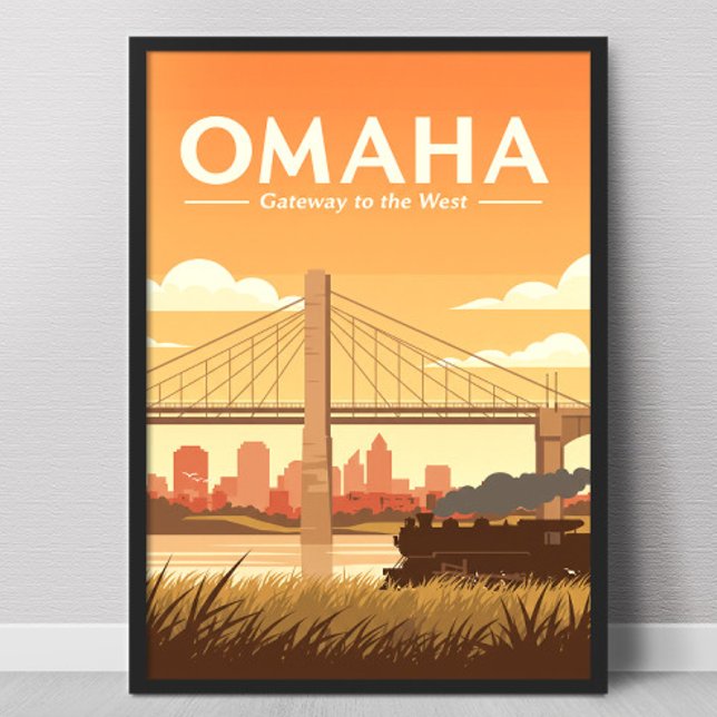 Affiche Omaha Nebraska vintage (Créateur téléchargé)