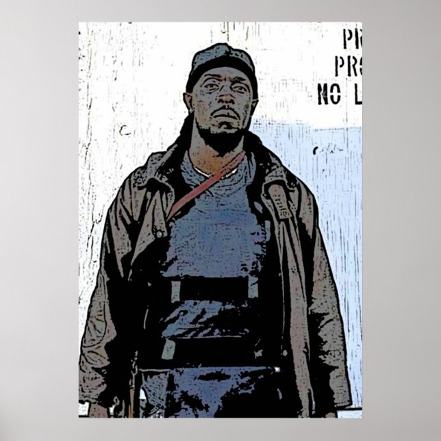 Affiche Omar Little The Wire Character Art Michael K Willi (Devant)