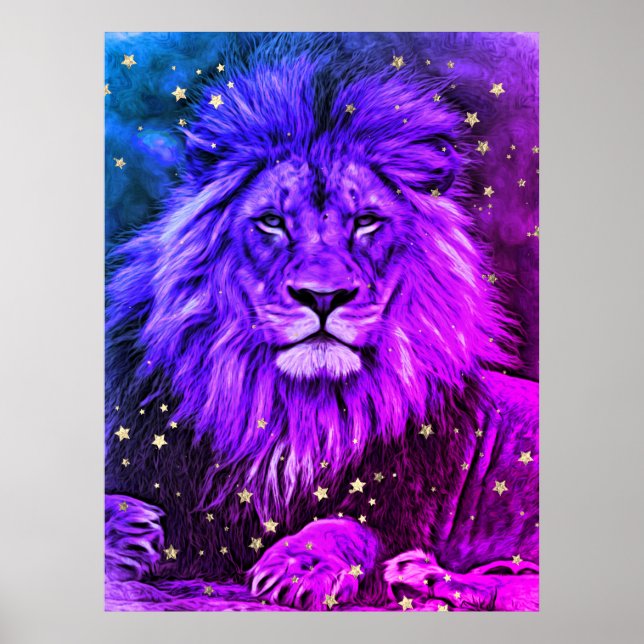 Affiche *~* Ombre Artsy Artistique Céleste LION AP23 (Devant)