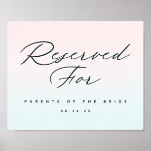 Affiche Ombre Réservée Pour Le Panneau De Siège De Récepti