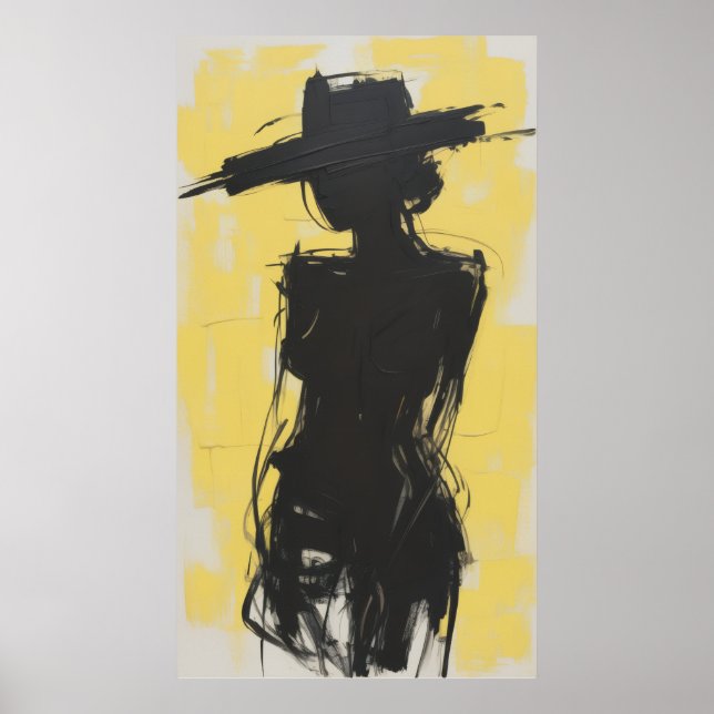 Affiche Ombres en jaune (Devant)