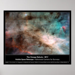 Affiche Omega Nebula M17 Hubble Telescope Photo