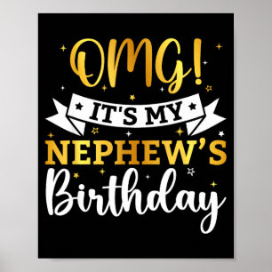 Affiche Omg C'est L'anniversaire De Mon Neveu Joyeux Anniv