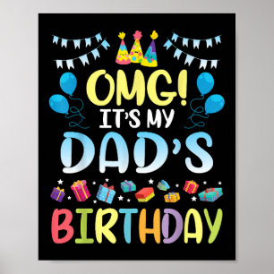 Affiche OMG C'est l'anniversaire de mon père, heureux pour