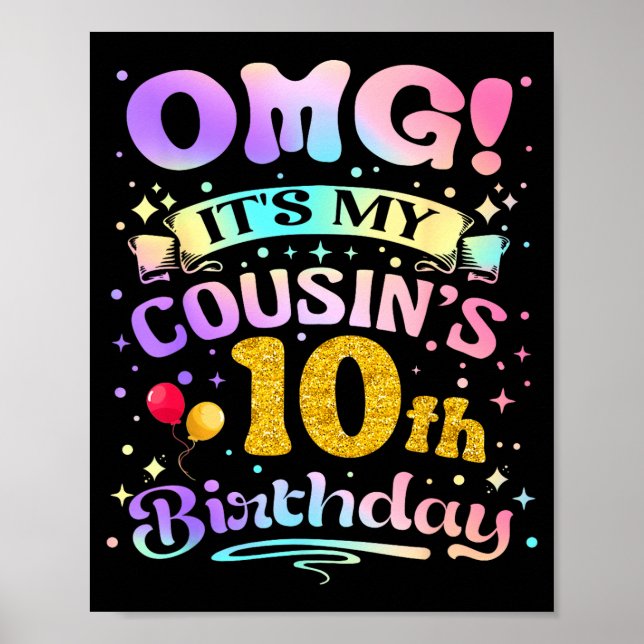 Affiche Omg C'est l'anniversaire des 10 ans de mon cousin  (Devant)