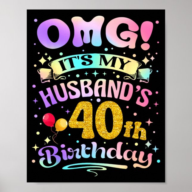 Affiche Omg c'est l'anniversaire des 40 ans de mon mari jo (Devant)