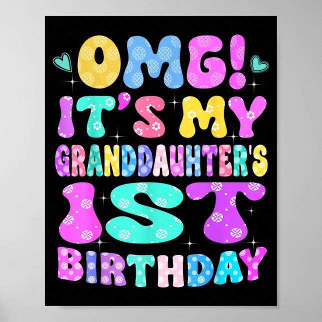 Affiche Omg C'est Le 1er Anniversaire De Ma Petite-fille F (Devant)