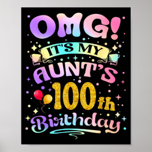 Affiche Omg C'est Les 100 Ans De Ma Tante Joyeux 100 Ans