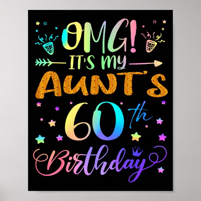 Affiche Omg C'est Les 60 Ans De Ma Tante Douce 60 Ans  (Devant)