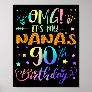 Affiche Omg C'est Les 90 Ans De Ma Nana Douce 90 Ans