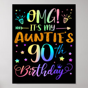 Affiche Omg C'est Les 90 Ans De Ma Tante Douce 90 Ans