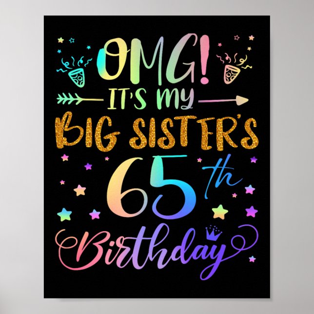 Affiche Omg C'Est Mes Grandes Soeurs 65e Anniversaire Doux (Devant)