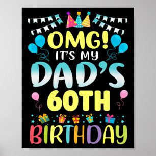 Affiche Omg C'Est Mon Pères 60e Anniversaire Doux 60 Ans P