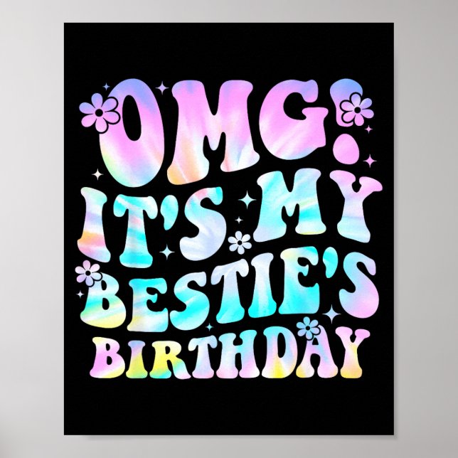 Affiche Omg It's My Ie's Birthday Funny Friend Birthday  (Devant)