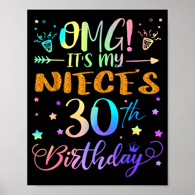 Affiche Omg Its My Nieces 30th Birthday Sweet 30 Years Old (Devant)