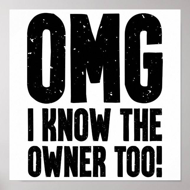 Affiche OMG Je Connais Le Propriétaire De Bartender Bounce (Devant)