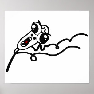 Affiche OMG RUN Scared Rage Face Comic Meme