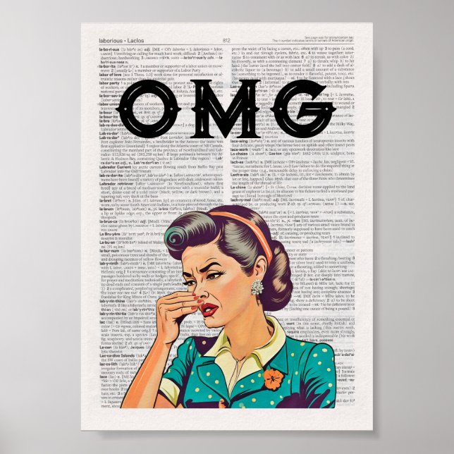 Affiche OMG Salle de bain ART -humour (Devant)