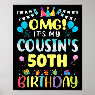 Affiche Omg Son My Cousins 50e Anniversaire Doux 50 Ans Ol