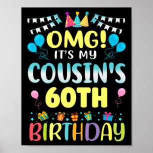 Affiche Omg Son My Cousins 60e Anniversaire Sweet 60 Ans O