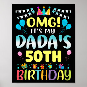 Affiche Omg Son My Dadas 50e Anniversaire Doux 50 Ans