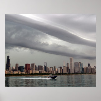 Affiche Ominous Chicago Skyline