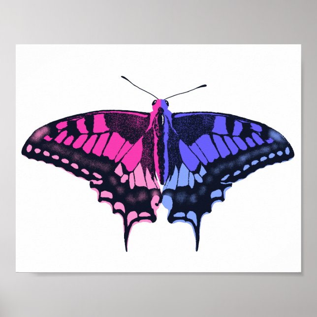 Affiche Omnisexual Pride Flag Swallowtail Butterfly (Devant)