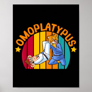 Affiche Omoplatypus Drôle Rétro Jiu-Jitsu Animal Grappling