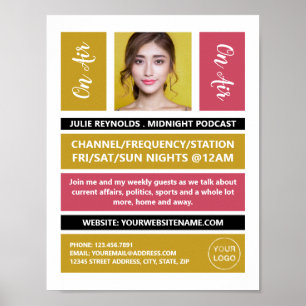 Affiche On Air - Podcaster Photo - Retro Podcast