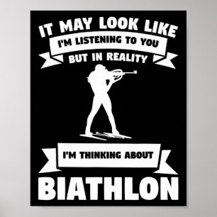 Affiche On dirait que je vous écoute Biathlon Bia
