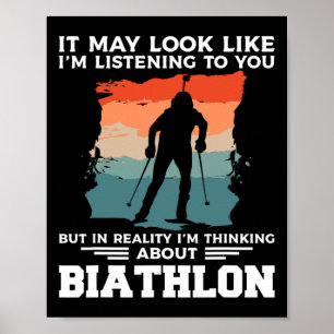 Affiche On dirait que je vous écoute Biathlon Bia