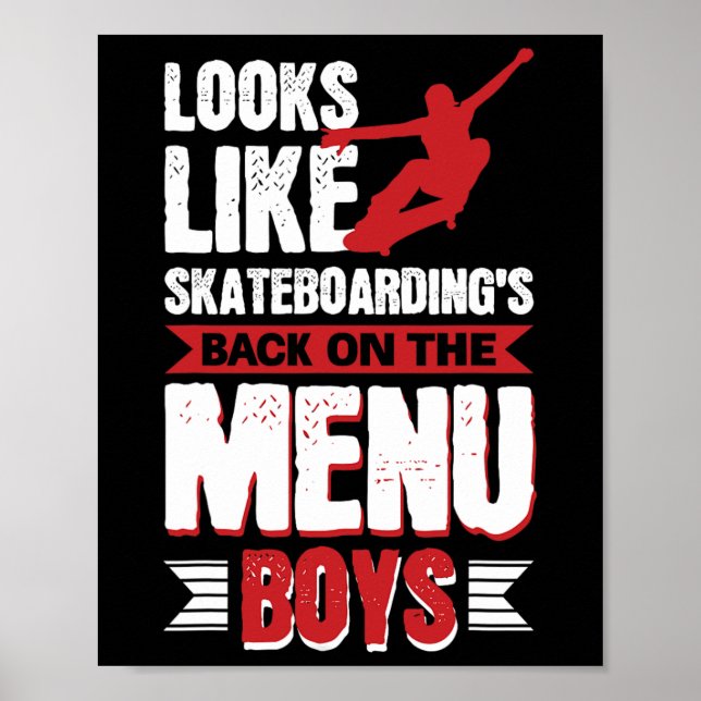 Affiche On dirait que le skateboard Ck est au menu les gar (Devant)