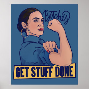 Affiche On fait des trucs AOC Rosie le riveter