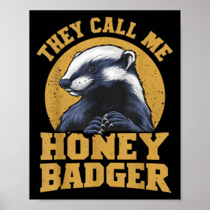 Affiche On M'Appelle Honey Badger Funny Mignon Humour Amus