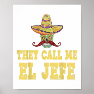 Affiche On M'Appelle La Chemise El Jefe Drôle Cinco De May
