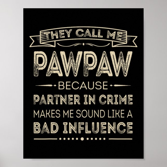 Affiche On M'Appelle Pawpaw Parce Que Partenaire De Crime  (Devant)