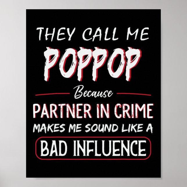Affiche On M'appelle Poppop Parce Que Complice Fathe (Devant)