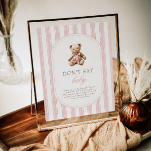 Affiche On peut attendre avant de dire "Baby Game Sign"